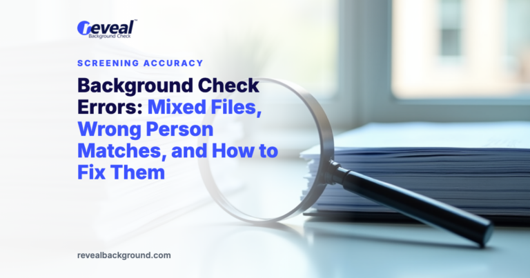 Background Check Errors: Mixed Files, Wrong Person Matches, and How to Fix Them