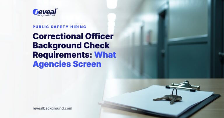 Correctional Officer Background Check Requirements: What Agencies Screen