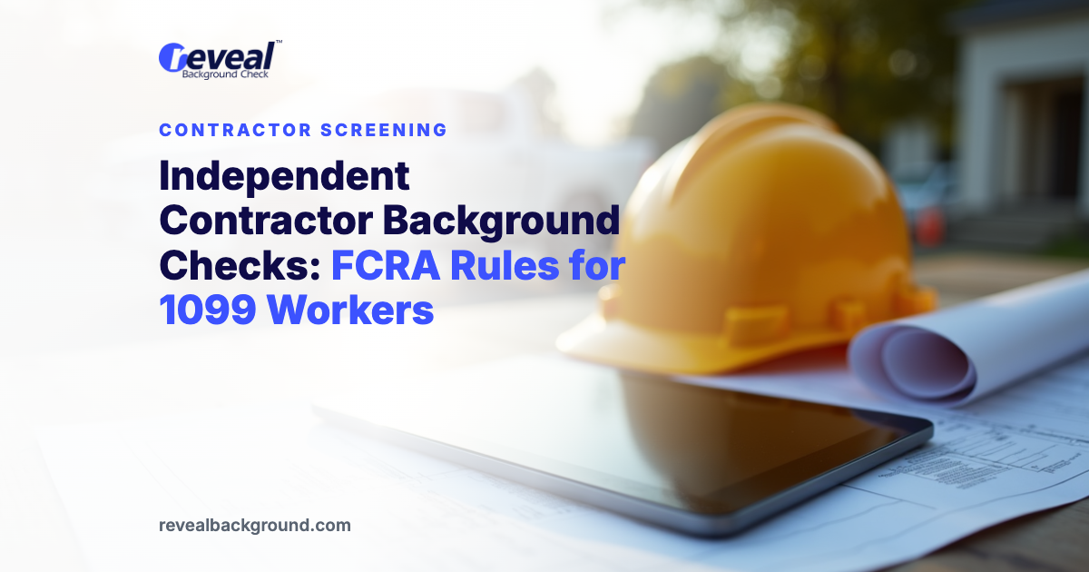 Independent Contractor Background Checks: FCRA Rules for 1099 Workers