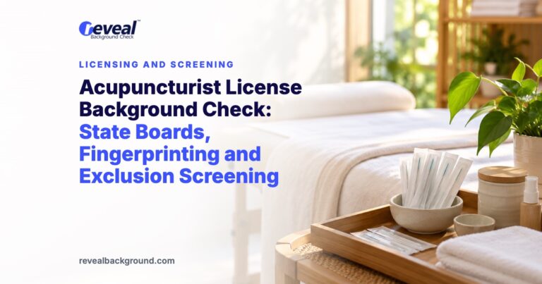 Acupuncturist License Background Check: State Boards, Fingerprinting and Exclusion Screening