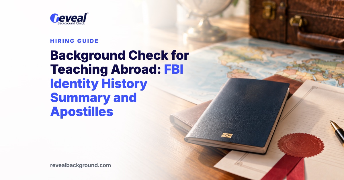 Background Check for Teaching Abroad: FBI Identity History Summary and Apostilles