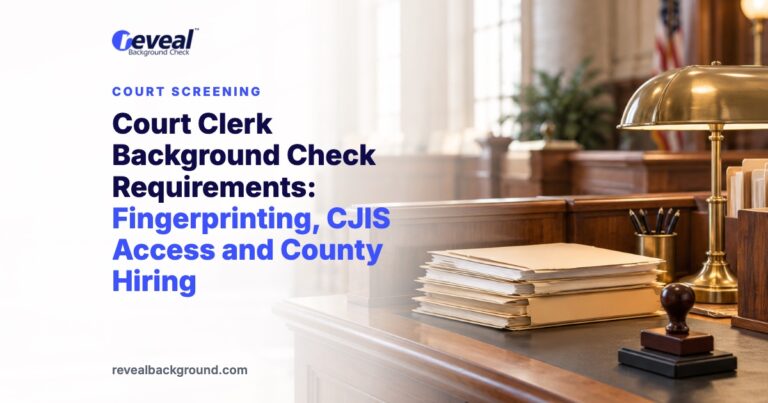 Court Clerk Background Check Requirements: Fingerprinting, CJIS Access and County Hiring