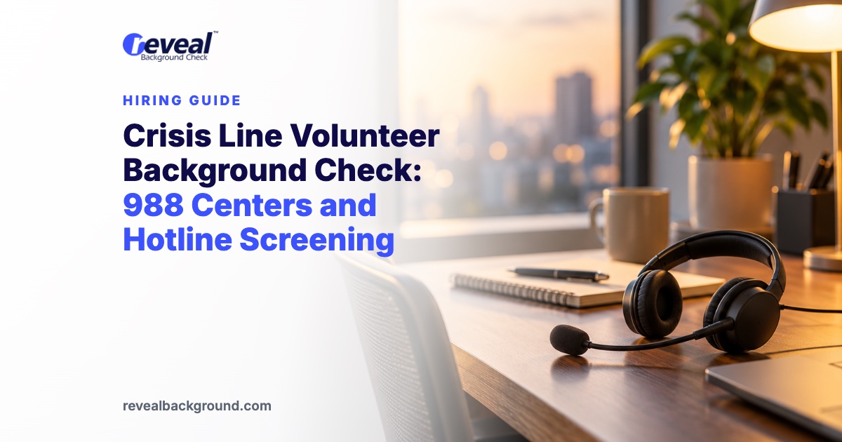 Crisis Line Volunteer Background Check: 988 Centers and Hotline Screening