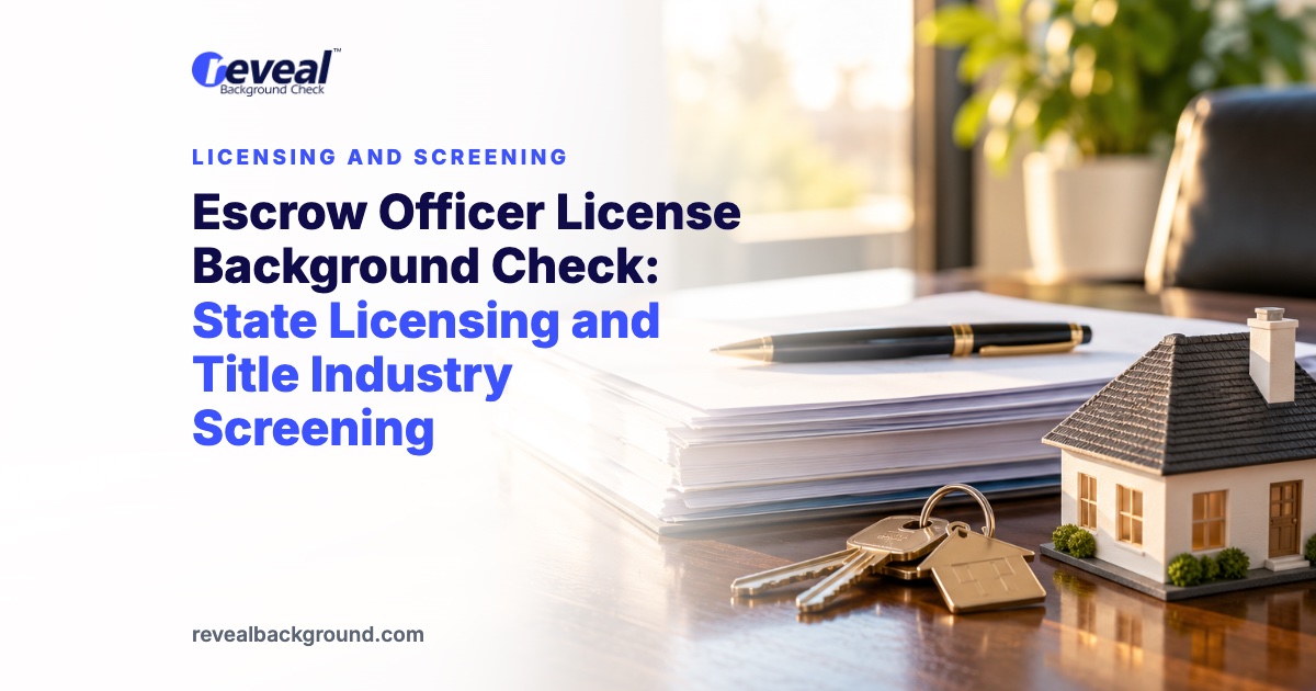 Escrow Officer License Background Check: State Licensing and Title Industry Screening