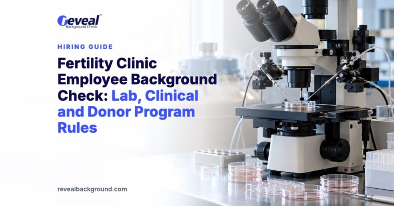Fertility Clinic Employee Background Check: Lab, Clinical and Donor Program Rules