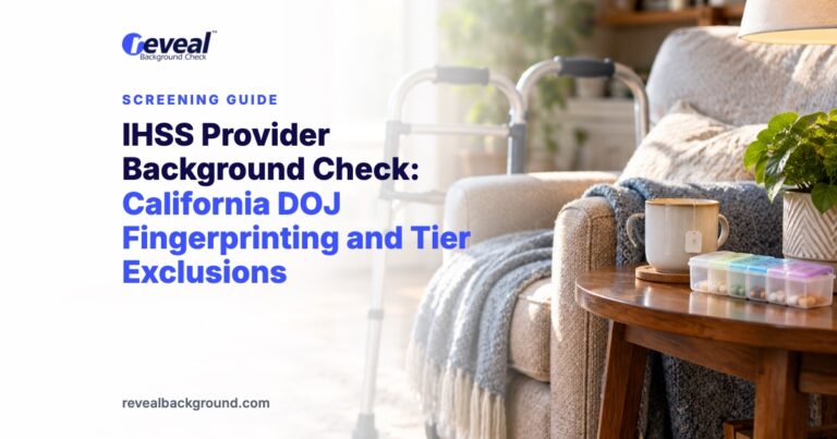 IHSS Provider Background Check: California DOJ Fingerprinting and Tier Exclusions