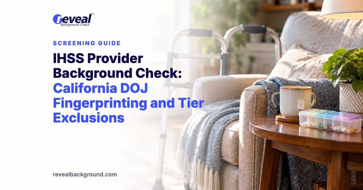 IHSS Provider Background Check: California DOJ Fingerprinting and Tier Exclusions