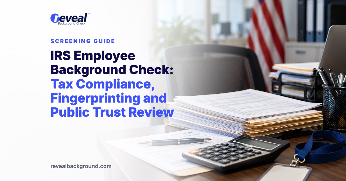 IRS Employee Background Check: Tax Compliance, Fingerprinting and Public Trust Review