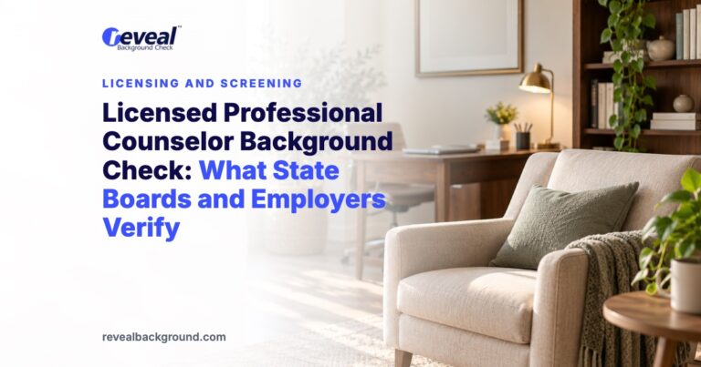 Licensed Professional Counselor Background Check: What State Boards and Employers Verify