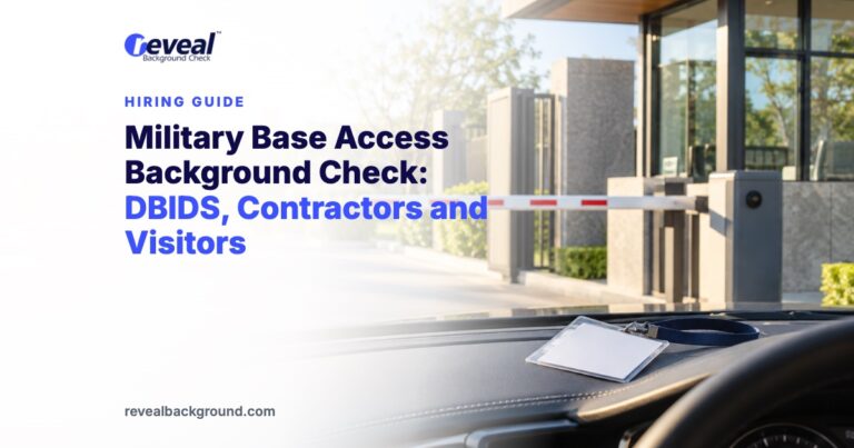 Military Base Access Background Check: DBIDS, Contractors and Visitors