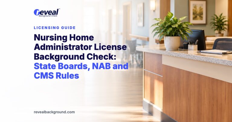 Nursing Home Administrator License Background Check: State Boards, NAB and CMS Rules