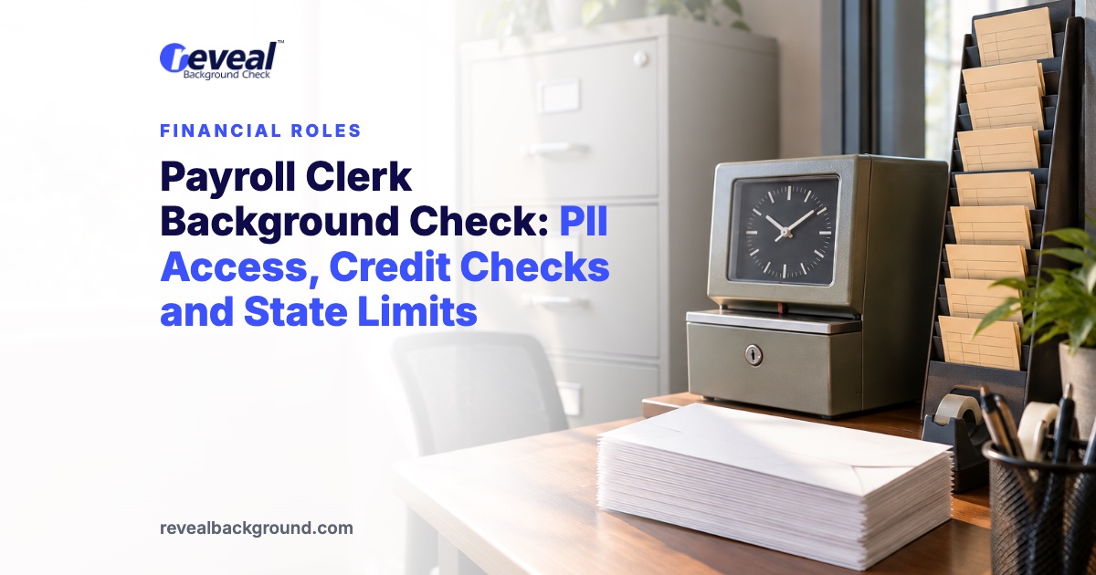 Payroll Clerk Background Check: PII Access, Credit Checks and State Limits