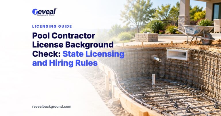 Pool Contractor License Background Check: State Licensing and Hiring Rules