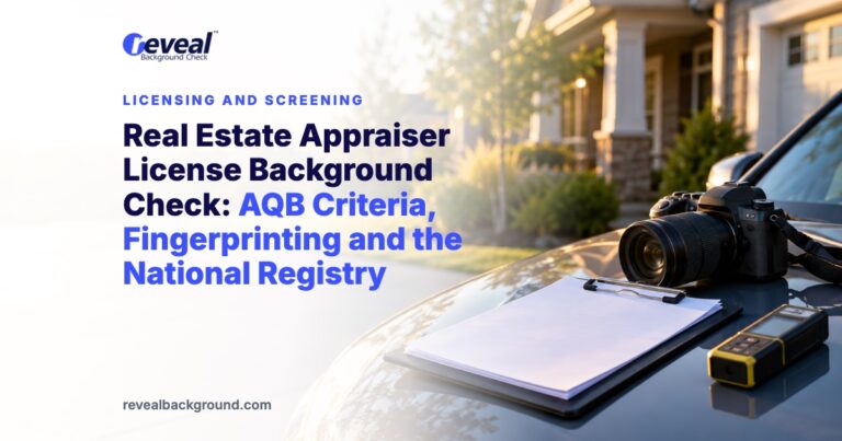 Real Estate Appraiser License Background Check: AQB Criteria, Fingerprinting and the National Registry