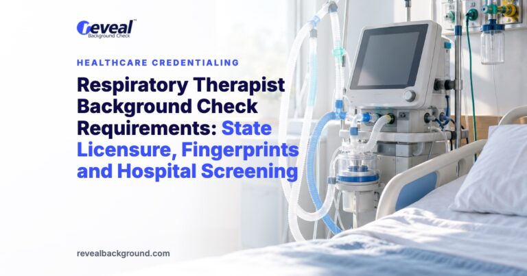 Respiratory Therapist Background Check Requirements: State Licensure, Fingerprints and Hospital Screening