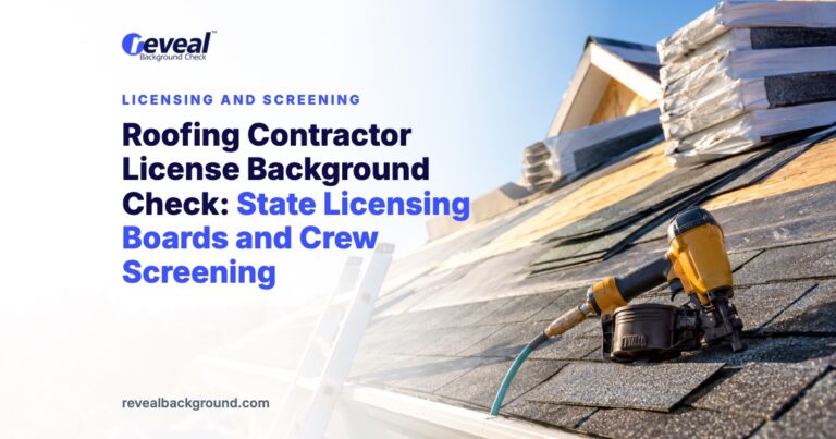 Roofing Contractor License Background Check: State Licensing Boards and Crew Screening