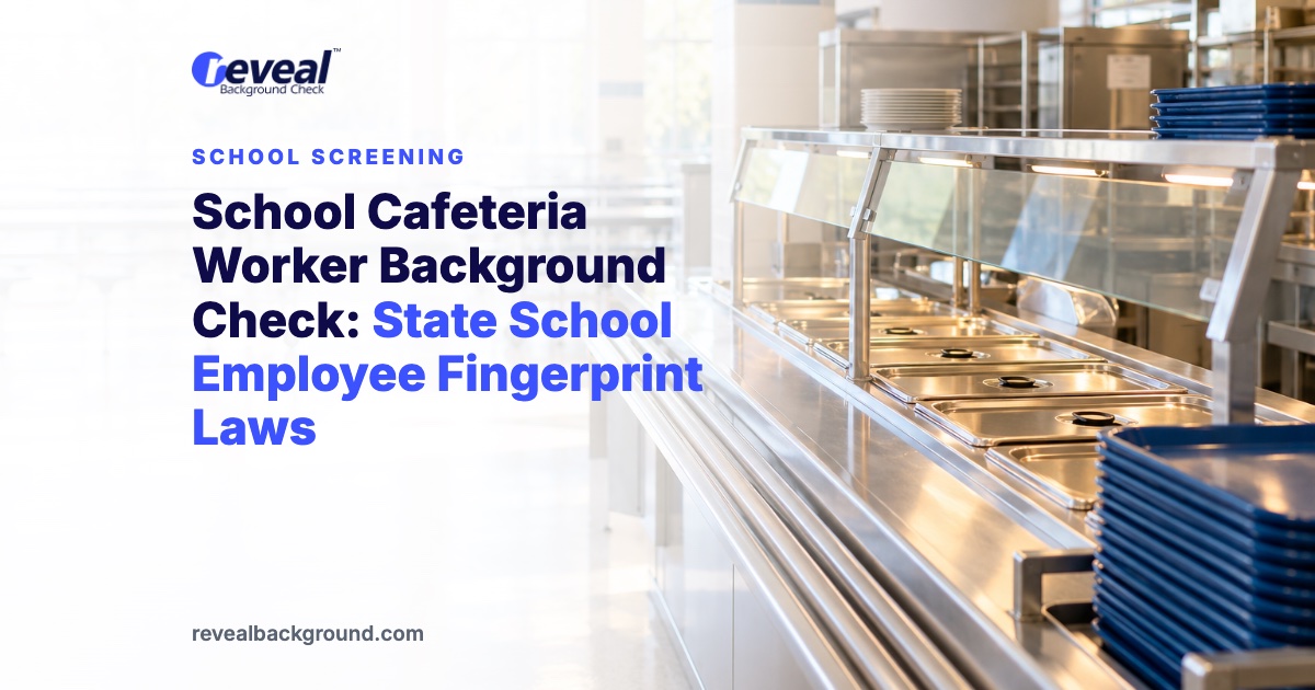 School Cafeteria Worker Background Check: State School Employee Fingerprint Laws