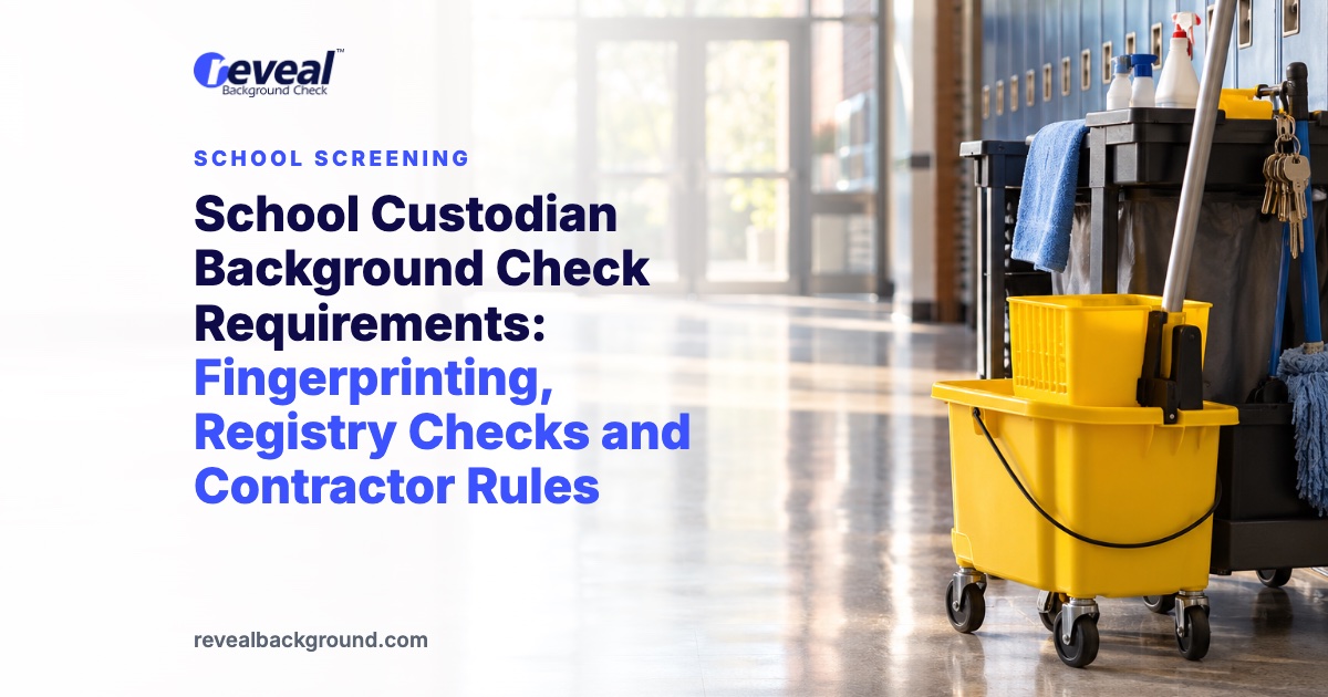 School Custodian Background Check Requirements: Fingerprinting, Registry Checks and Contractor Rules