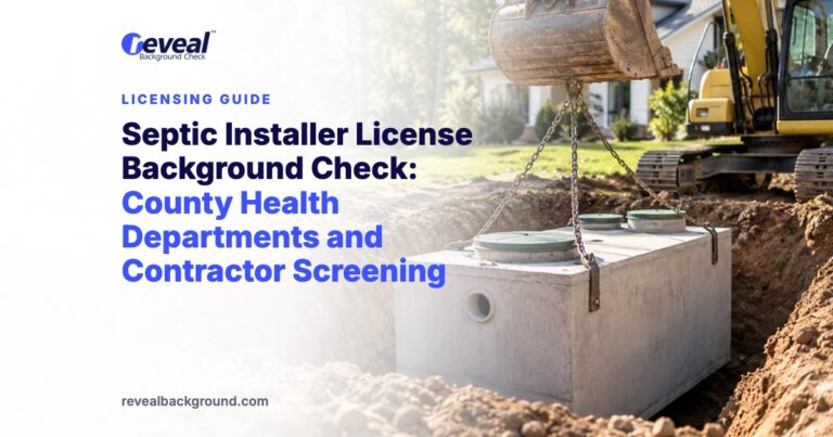 Septic Installer License Background Check: County Health Departments and Contractor Screening