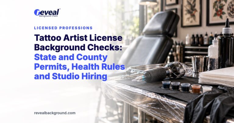 Tattoo Artist License Background Checks: State and County Permits, Health Rules and Studio Hiring