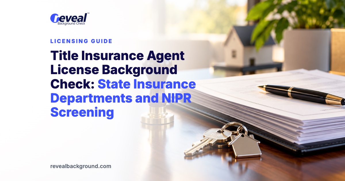 Title Insurance Agent License Background Check: State Insurance Departments and NIPR Screening
