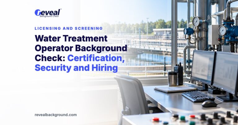 Water Treatment Operator Background Check: Certification, Security and Hiring