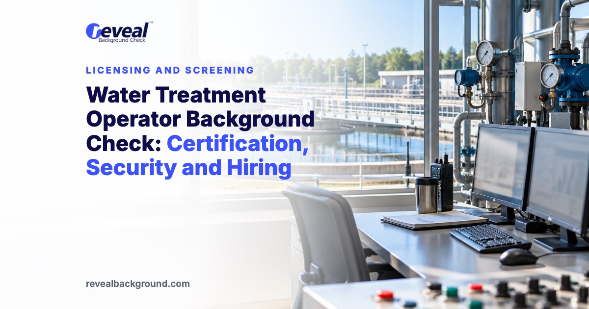 Water Treatment Operator Background Check: Certification, Security and Hiring